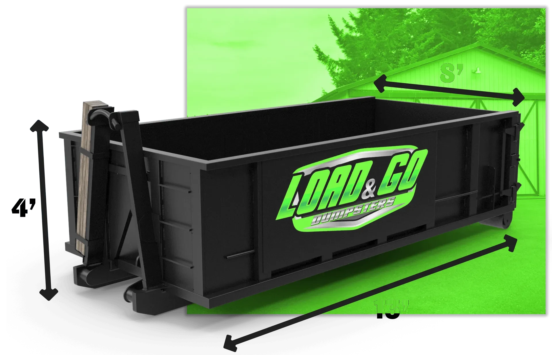 14 Yard Roll-off Dumpster Can