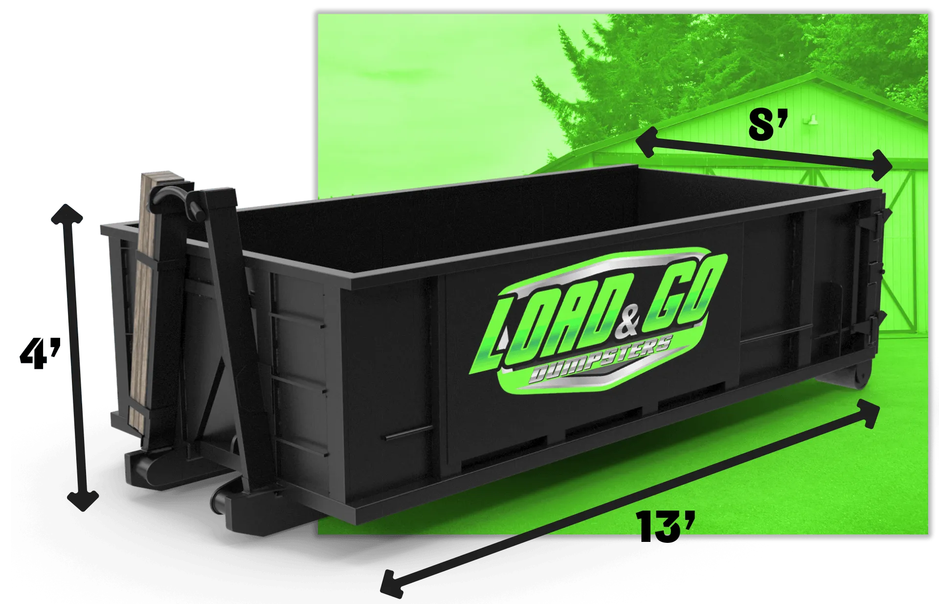 Load and Go 14 Yard Dumpster Container